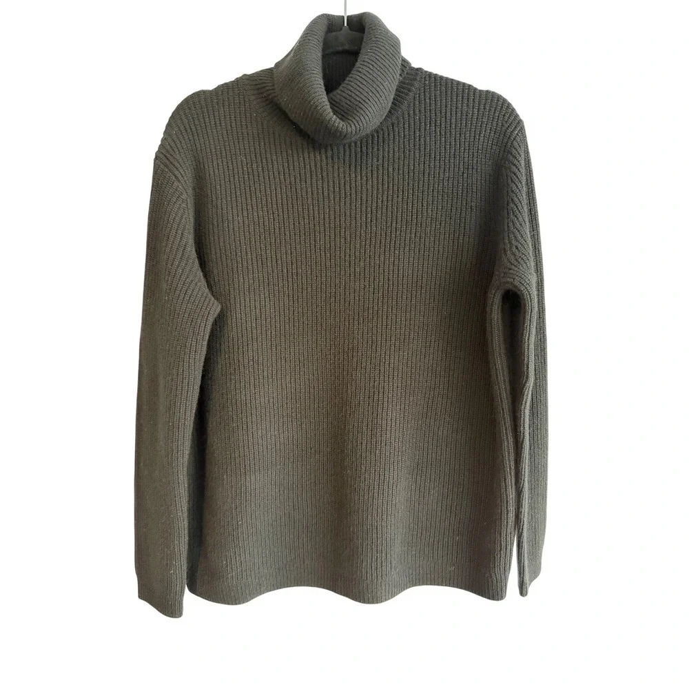 Quince 100% Mongolian Cashmere Ribbed Turtleneck Sweater Womens